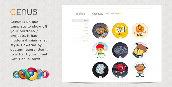 Cenus - Modern Minimalist Website Template