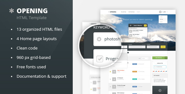 Opening - Job Board HTML Template listing image