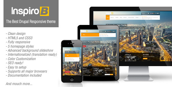 Inspiro B - Responsive Theme for Drupal 7 product preview