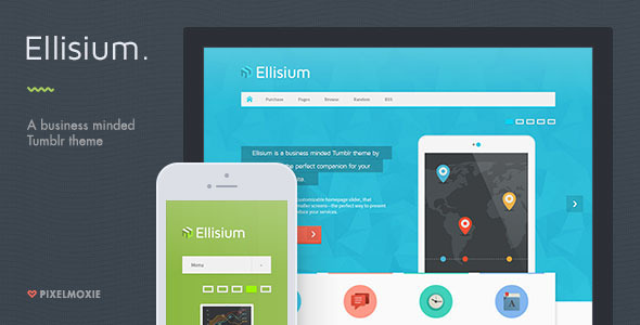 Product preview supplied for Ellisium - A Business Minded Tumblr Theme