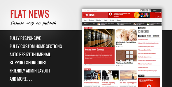 FlatNews - Responsive Magazine Blogger Template