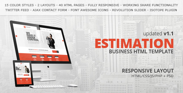 Estimation - Responsive Business HTML Template listing image