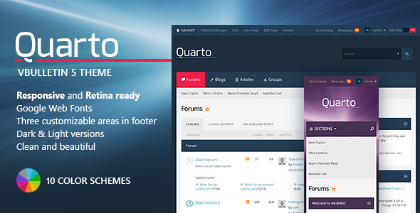 Quarto — vBulletin 5 Responsive Retina Ready Theme