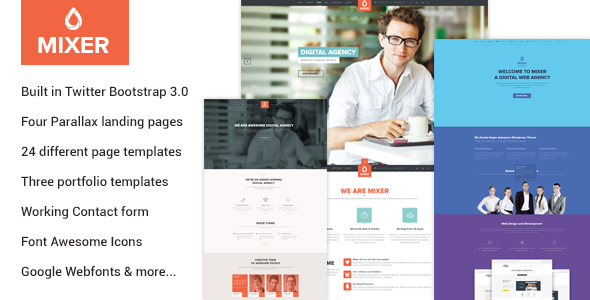 Mixer - Multipurpose HTML Template product preview