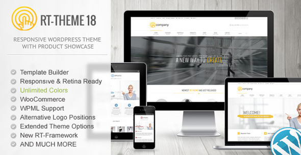 Product preview supplied for RT-Theme 18 Responsive WordPress Theme