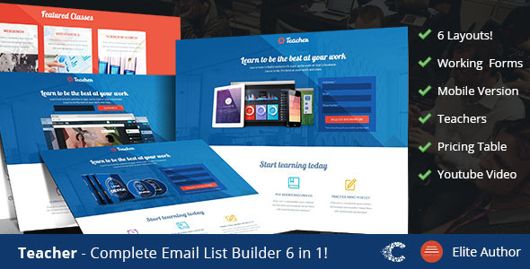 Teacher- Education Collage Landing Page product preview