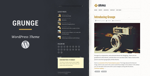 Preview image for Grunge WordPress Theme