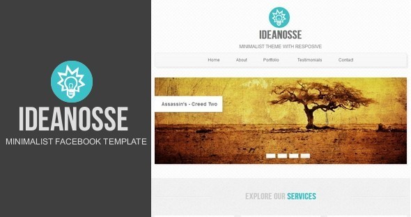 Ideanosse - Minimalist Facebook Template