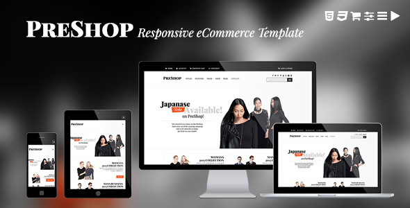 Preview image for PreShop - Responsive E-Commerce Website Template