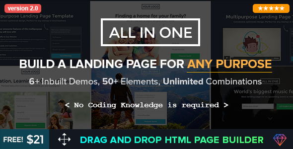 Preview image for Multipurpose Landing Page Template - All in One