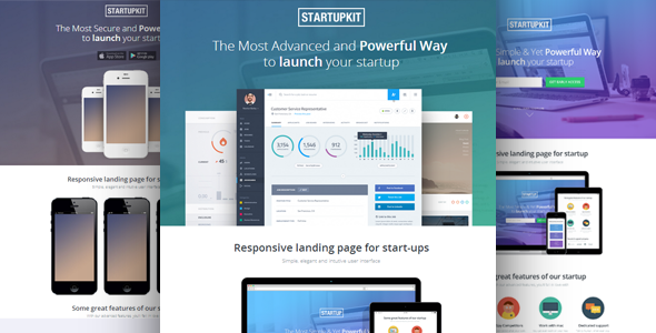 Preview image for Startupkit Responsive Parallax Landing Template