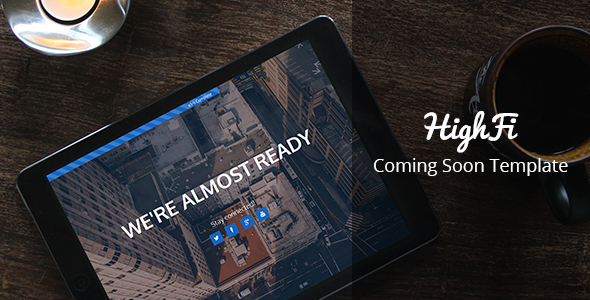 HighFi - Coming Soon Responsive Template product preview