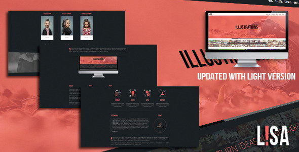 Product preview supplied for Lisa - Responsive One Page Parallax Template