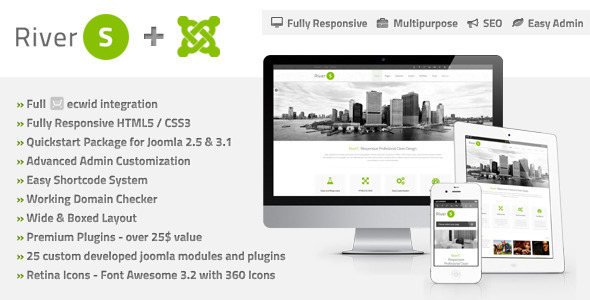 RiverS Responsive Multi-Purpose Joomla Template