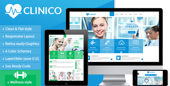 Clinico - Responsive Medical and Health Template product preview
