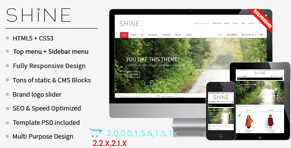 Shine - Responsive Multipurpose OpenCart  Theme