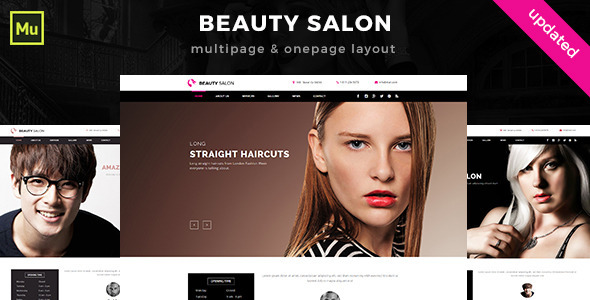 Product preview supplied for Beauty Salon Muse Template