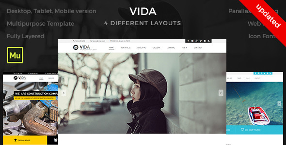 Vida - Multipurpose Muse Template