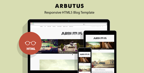 Arbutus - Responsive HTML5 Blog Template listing image