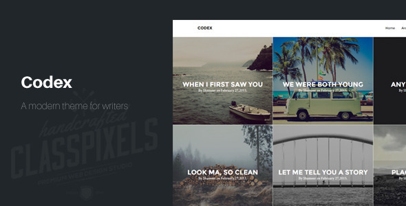Preview image for Codex Blogging theme to tell Stories