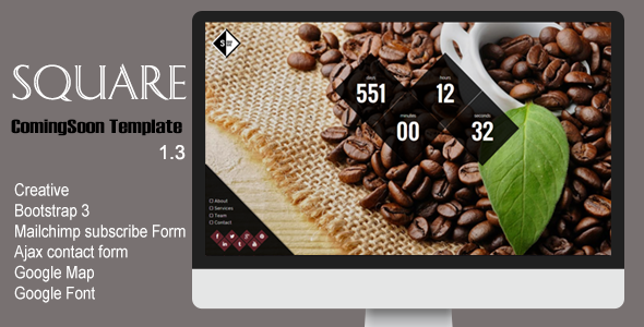 Square Creative Coming Soon Template