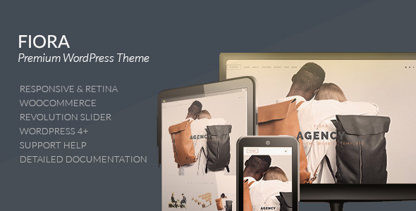 Fiora - Multi & Onepage Portfolio WordPress Theme product preview