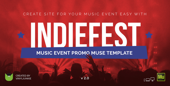 IndieFest - Music Event / Party / Festival Promo Muse Template