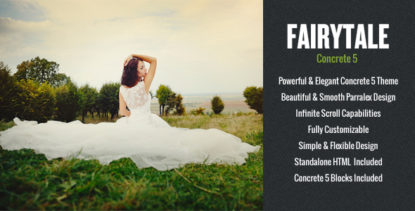 Product preview supplied for FAIRYTALE - Fullscreen Concrete 5 Theme