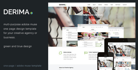Preview image for Derima - Creative One Page Multi-Purpose Template