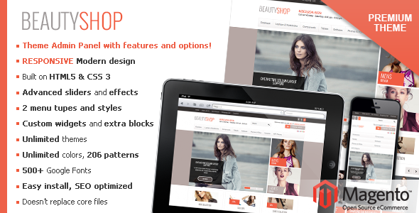 Product preview supplied for BeautyShop – Responsive Magento theme!
