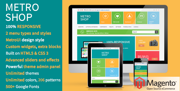 Preview image for MetroShop – Responsive Magento theme!
