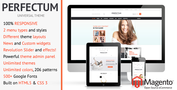 Preview image for Perfectum – Responsive Magento theme!