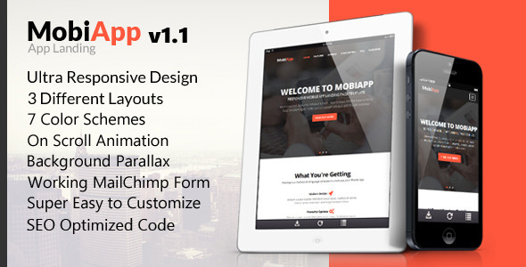 MobiApp - Responsive Mobile App Landing Page