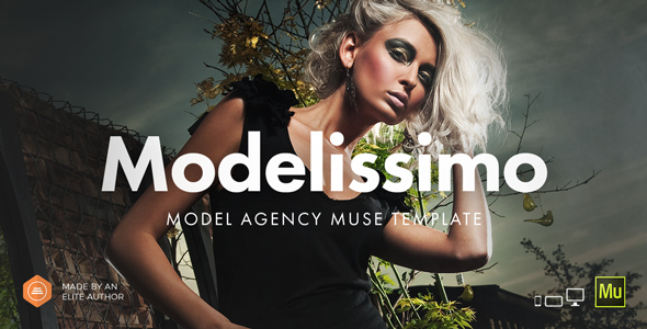 Modelissimo - Model Agency / Fashion Portfolio Onepage Muse Template