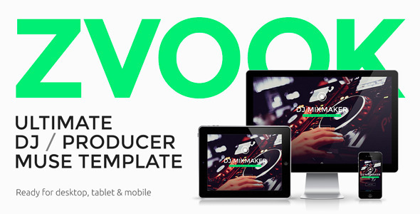 Preview image for Zvook -  Ultimate DJ / Producer / Artist Personal Site Muse Template