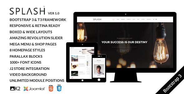 Splash - Multipurpose Joomla Template listing image