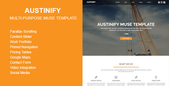 Preview image for Austinify - Multi-purpose Muse Template