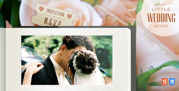 Our Little Wedding Book - HTML5 Template product preview