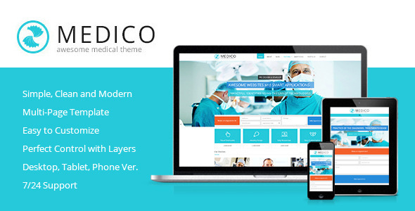 Preview image for Medico - Medical & Health Muse Template