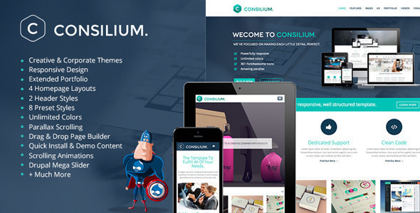 Consilium - Multipurpose Creative Drupal Theme listing image