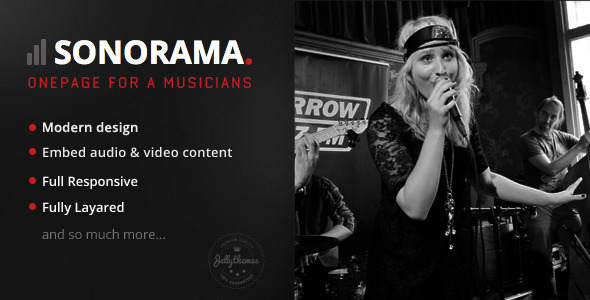 Sonorama - Onepage Music Template listing image