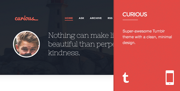 Curious - Responsive Tumblr Theme