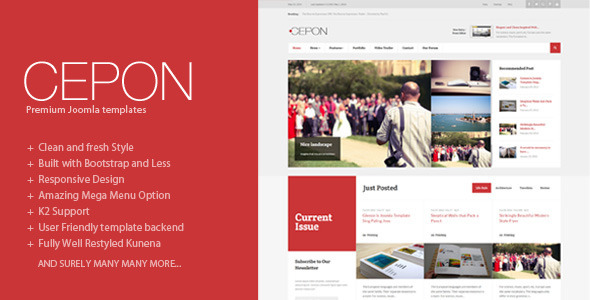 Cepon - News and Magazine Joomla Templates product preview