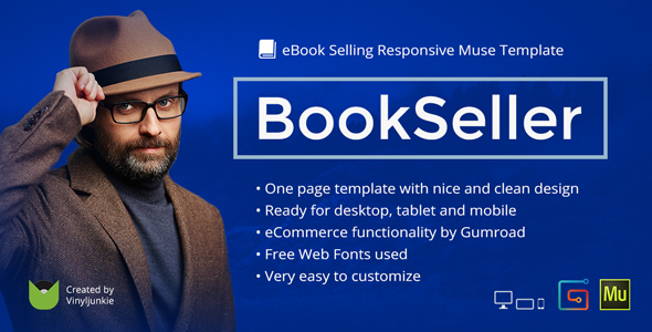 BookSeller - eBook Selling Responsive Muse Template