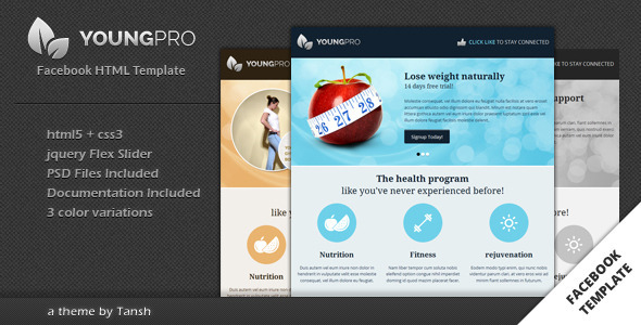 Youngpro HTML Facebook Template listing image