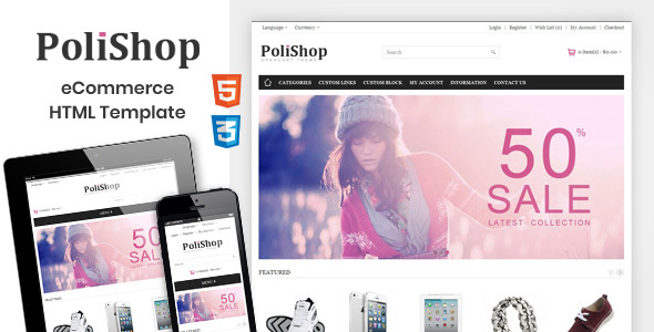 Product preview supplied for Polishop - Responsive eCommerce Html Template