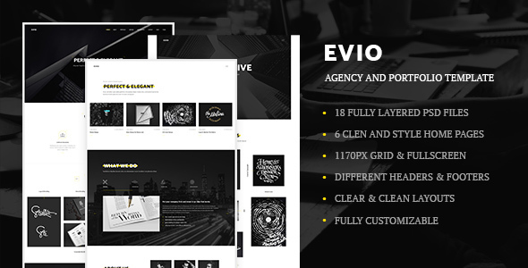Evio - Agency and Portfolio Template product preview