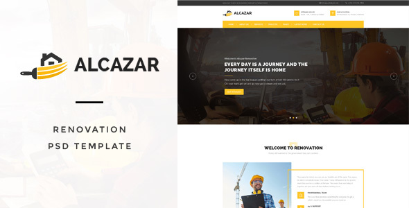 Alcazar - Renovation & Building PSD Template