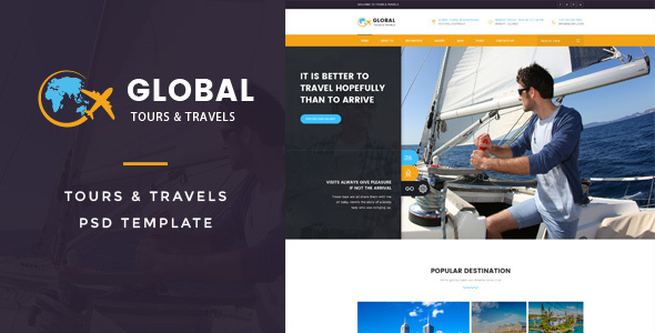 Global : Tours & Travels PSD Template