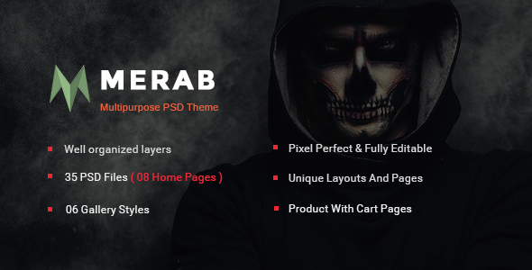 Product preview supplied for Merab - Creative Multipurpose PSD Template